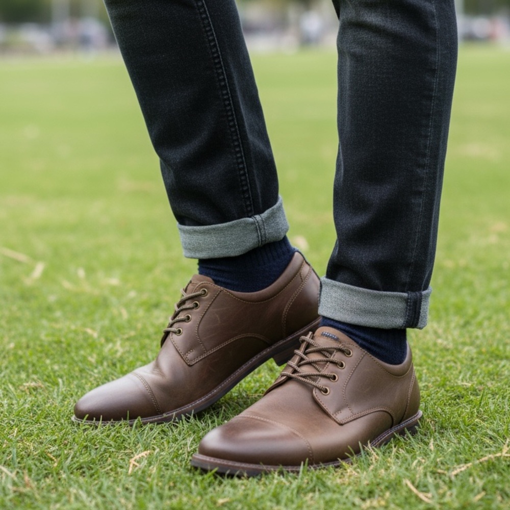 Nunn Bush Men's Dark Brown Derby Shoes